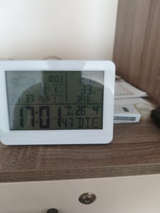 AURIOL Design Funk-Wetterstation Wetterprognose Funkwetterstation Außensensor Weiß NEU Kunden-Foto 2