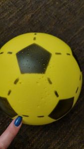 weicher Ball Softball Gelb Schaumstoffball Kinder Soft Fußball 20cm Atabiano 605 Kunden-Foto 1