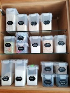 Deuline Vorratsdosen Frischhaltedose 16er-Set mit Deckel Luftdicht BPA frei Aufbewahrungsbox Vorratsbehälter Plastik mit Deckel Vorratsdose Aufbewahrung 2.8L 2.0L 1.4L 0.8L Kunden-Foto 2