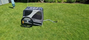 DOGGYHUT® Premium LARGE Hundefahrradanhänger  15 - 30kg Hundeanhänger Fahrradanhänger für Hunde mittelgroße bis große Hunde Kunden-Foto 6