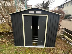 HATTORO S100 Metall Gerätehaus XL Geräteschuppen Garten Schuppen Gartenhaus Grau Kunden-Foto 1