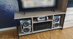 tectake® TV-Regal Denver 120 x 40 x 50,5 cm Kunden-Foto 1