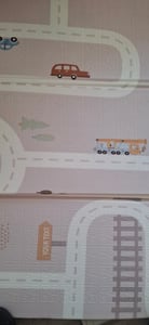 Tappetino pieghevole Malplay, 180x200 cm, ideale come tappetino per bambini e neonati, con superficie educativa su entrambi i lati, impermeabile, antiscivolo, completo di borsa per il trasporto Foto del cliente 1