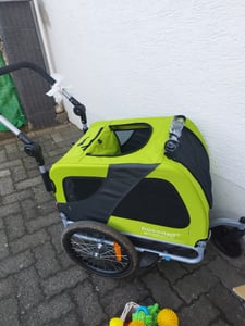 DOGGYHUT® Premium MEDIUM Hundefahrradanhänger & Jogger 2in1 Fahrradanhänger Kunden-Foto 9