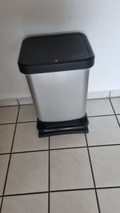 ROTHO Treteimer 20 l PASO silber Kunden-Foto 1
