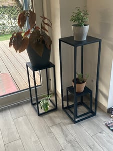 bremermann Blumenhocker 4er-Set, Metall-Blumenständer, Blumensäule, aus Metall in schwarz Kunden-Foto 1