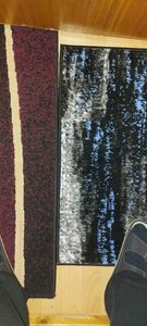 Tapiso Läufer MAYA Modern Grau Blau Schwarz Wohnzimmer  120 x 600 Kunden-Foto 2