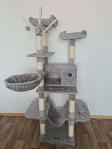 FEANDREA škrabadlo, XXL kočičí strom, 164 cm, světle šedá PCT087W01 Fotografie od zákazníka č. 4