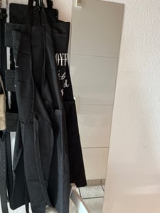 set di 2 grembiuli da coppia in nero in poliestere Grembiule da cucina OneSize Foto del cliente 1
