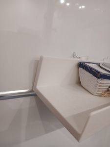 Wandregal Ohne Bohren Schweberegal Weiss 27cm 3er Pack für Büro Bad Küche Schlafzimmer Hängeregal Küchenregal Wall Shelf Kunden-Foto 1
