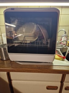 Puluomis mini myčka nádobí 45 cm volně stojící, myčka nádobí s 5+1 programy pro 3 jídelní soupravy, pracuje s přípojkou vody nebo bez ní, černá barva Fotografie od zákazníka č. 7