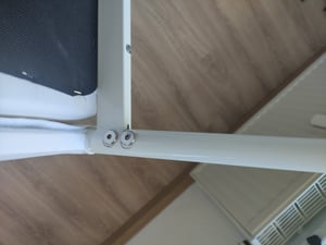 FCH Krzesło do jadalni (4 szt.), krzesło kuchenne z wysokim oparciem, sztuczna skóra, metalowe nogi, szare Zdjęcie produktu od klienta nr 8