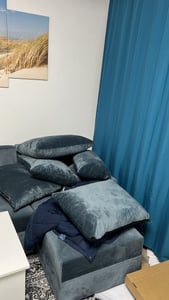 Masseno Ecksofa KOS PIK mit Schlaffunktion L-Form, Sofa mit Bettkasten, Wohnzimmersofa, Couch, Soffa, Bettsofa, Couchgarnitur- Blau, KRONOS 09 Kunden-Foto 4