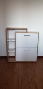 Schuhkipper Vicco Orlando Goldkraft Eiche/Anthrazit 24.5 x 90 cm 2 Fächern, Model 39656 Kunden-Foto 2