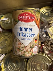 DREISTERN Hühnerfrikassee mit Gemüse 400g Ringpulldose / Original Konserve Kunden-Foto 2