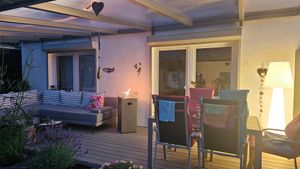 TRADA Gartensofa lounge set Bahama M Dunkelgrau Gartenmöbel set Wasserabweisend Stoff Rechts L-form Kunden-Foto 1