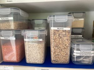 Deuline Vorratsdosen Frischhaltedose 16er-Set mit Deckel Luftdicht BPA frei Aufbewahrungsbox Vorratsbehälter Plastik mit Deckel Vorratsdose Aufbewahrung 2.8L 2.0L 1.4L 0.8L Kunden-Foto 4