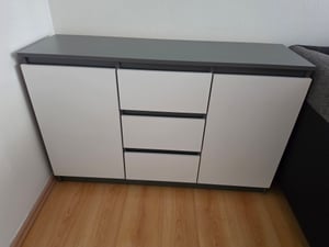 Framire Komoda 120 cm skrinka zásuvky police R-120-S3 antracitová Fotografia od zákazníka č. 3