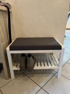 Hoppa! | Schuhbank | Bambus | mit Sitzkissen | 2 Ablagen | 100 kg belastbar Kunden-Foto 1