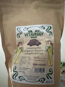 Food-United ROSINEN 1kg schwarze Trauben Weinbeeren dunkel ungeschwefelt luftgetrocknet naturbelassenes Trockenobst aus Usbekistan fürs Kochen Backen Rosinen-Mix oder als Studentenfutter mit Walnüssen Haselnüssen Cashews Mandeln und Trockenfrüchten Kunden-Foto 1
