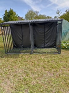 Kaminholzregal Metall aussen verzinkt 300x105x185 5m³ 5t XXL Brennholzunterstand 3m breit mit Dach Feuerholz Regal 1m tief Garten anthrazit Kunden-Foto 2
