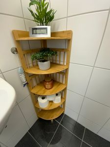 Dripex Eckregal stehend, Bücherregal mit 4 Ablagen Kunden-Foto 1