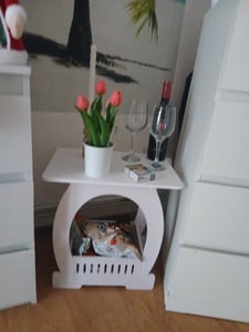 Dripex Beistelltisch, Nachttisch 3 Ebenen, 36x24x40cm, Kaffeetisch, Couchtisch, Sofatisch, für Schlafzimmer, Wohnzimmer, Weiß Kunden-Foto 1