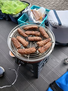 Feuerdesign Vesuvio rot Tischgrill-Set 4tlg. Kunden-Foto 1