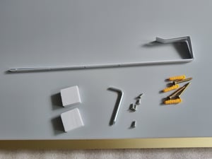 LunaMirror, zrkadlo na dvere alebo stenu, 127 x 41 cm, zlatá farba, hliníkový rám Fotografia od zákazníka č. 2