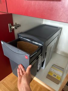 Hailo 3666191 - AS Terzett - 15L/7L/7L - Dunkelgrau Abfallsammler Mülleimer Kunden-Foto 2
