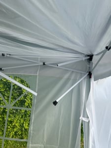 FCH Faltpavillon 3 x 3m Pop Up Pavillon Faltbar Wasserdicht Gartenzelt, UV-Schutz 50+ Pavillons & Partyzelte Festzelt mit 4 Seiten, Weiß Kunden-Foto 39