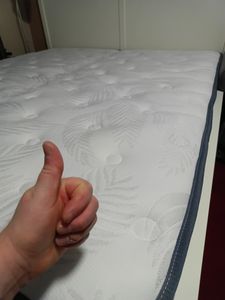 Matratze 90x200x25cm 7 Zonen Taschenfederkernmatratze, Härtegrad H3, orthopädische federkernmatratze, Komfortschaum federkernmatratze Kunden-Foto 9