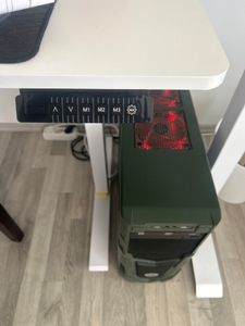 SONGMICS Höhenverstellbarer Schreibtisch elektrisch 160cm mit 4 Höhen Kunden-Foto 1