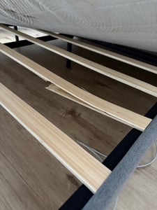 Yaheetech Polsterbett Doppelbett 140 x 200 cm, Bettgestell mit höhenverstellbarem Kopfteil, mit Lattenrost, Hellgrau Kunden-Foto 9