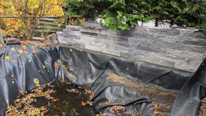Wasserfall 30 cm Cortenstahl Roststahl LED-Beleuchtung Wasserauslauf Speyer Kunden-Foto 3