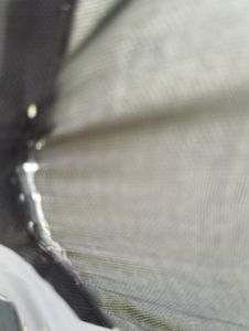 Seitenteil Naht gerissen Dach Löcher in der Naht Rahmen zerkrazt