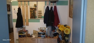 CDF Garderobe | Farbe: Eiche Artisan | Großer Spiegel | Kleiderbügel | Geräumiger Schuhschrank | Ideal für Diele, Flur | Praktische Ablagen Kunden-Foto 1