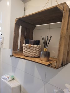 4er set Obstkisten  JOHANNA  2te Wahl weinkisten apfelkisten Vintage Upcyceln Gartendeko Shabby Chic Holzkiste Kunden-Foto 1