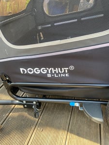 Doggyhut S-Line XXL Hundeanhänger & Hundebuggy mit Federung 2 in 1 Hunde Fahrradanhänger Jogger gefedert bis 45 kg Kunden-Foto 7