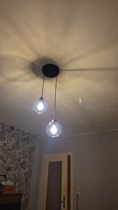 LUXOLAR Led závěsné světlo 4 plameny, stropní lampa černá E27 60W - závěsná lampa do obývacího pokoje, kuchyně Fotografie od zákazníka č. 1