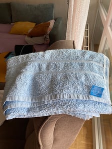 Premium Frottee Saunatuch 80x200 cm in hellbraun von StickandShine in 500g/m² aus 100% Baumwolle Kunden-Foto 2