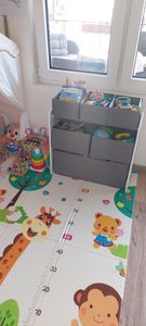 EUGAD Kinderzimmerregal, Aufbewahrungsregal, aus Vliesstoff, 63x60x30cm, Grau Kunden-Foto 1