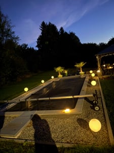 LED solární světelná koule - 25 cm / teplá bílá - solární zahradní lampa solární koule Fotografie od zákazníka č. 2