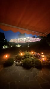 Luxe parasol met LED-verlichting, terrasparasol, 300 cm, tuinparasol, pergola - antraciet Klantenfoto 6