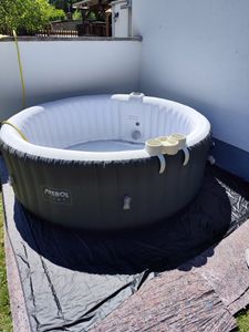 AREBOS Whirlpool aufblasbar | Ø208cm | 6 Personen | 130 Düsen | 1000L | Abdeckung Kunden-Foto 8