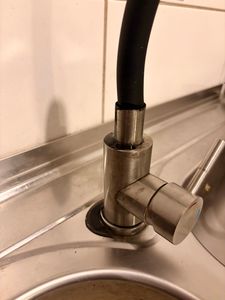 ZMH rubinetto da cucina rubinetto da cucina ad alta pressione - miscelatore in acciaio inox miscelatore girevole a 360° rubinetto da cucina rubinetti lavello miscelatore monocomando - nero Foto del cliente 1