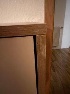 Mondeer Bücherschrank Vielschichtiges Aufbewahrungsregal Sechs Fächer mit 3 Türen Standregal Braun Kunden-Foto 8