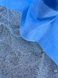SILUK Strand Windschutz Sichtschutz 12m weiß/blau Kunden-Foto 2