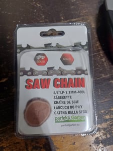 2 cadenas de sierra de 25 cm / 1,1 mm / 3/8" / 40 dientes, compatibles con Parkside PKSA 20-Li C3 / CL14340TL Foto del cliente 1