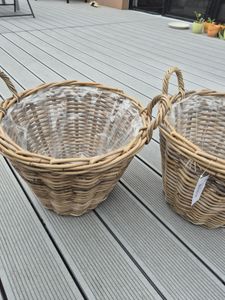 3.06 Weide Pflanzkorb mit Henkel - ca. 35 x 24 cm - Blumentopf natur Pflanztopf Kunden-Foto 3